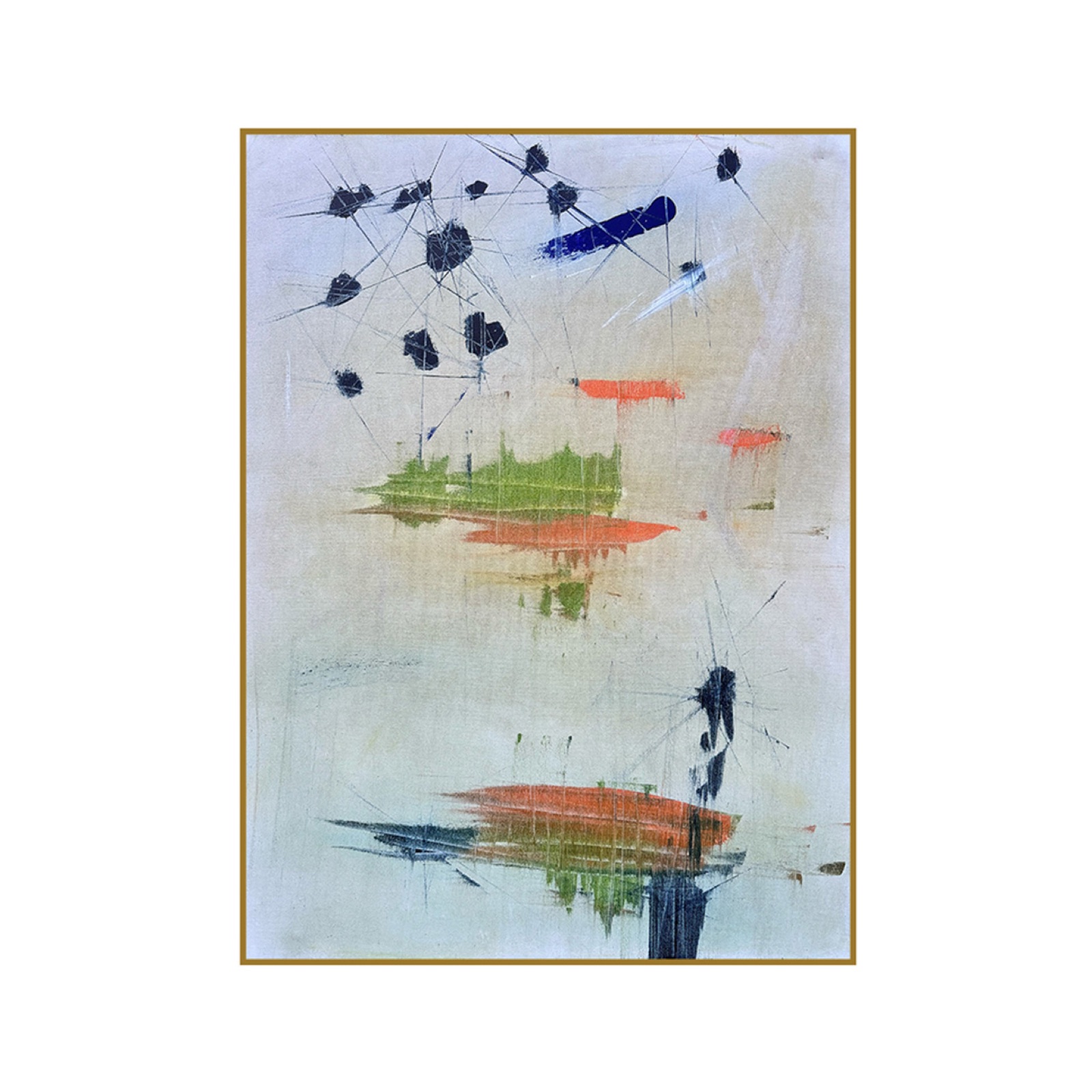 Traces — Prelude, painting with laser-burned patterns